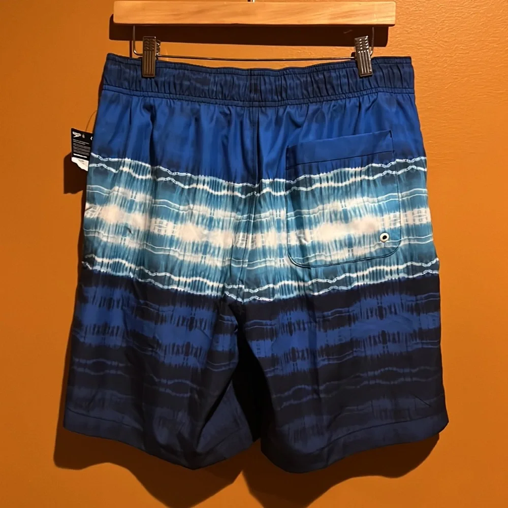 Speedo Blue Drawstring Swim Trunks - Picture 2 of 2